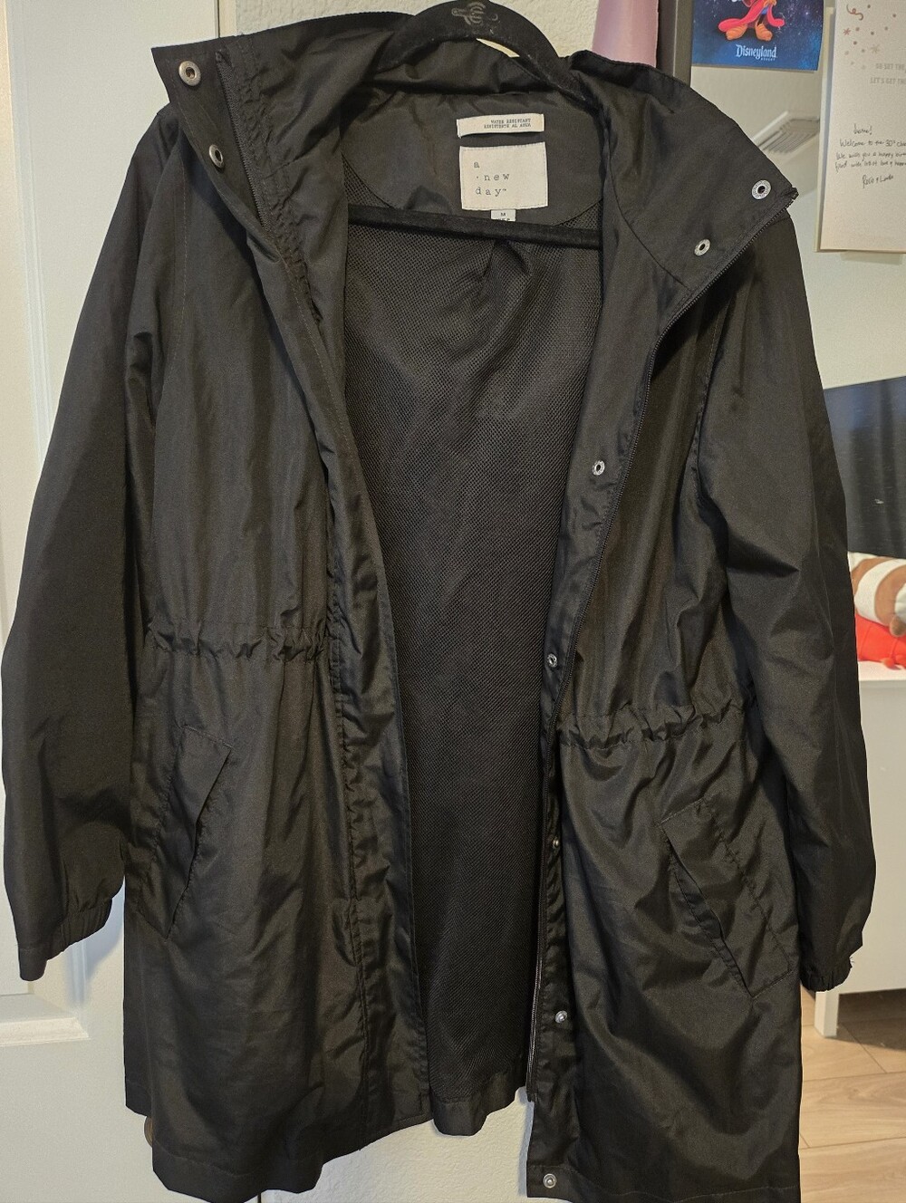 Boxy Black Hooded Women's Anorak Jacket